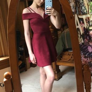 Charlotte Russe Red Off the Shoulder Dress